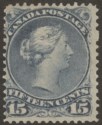 Click for more photos and details Canada 1888 QV Large Queen 15c Slate-Purple? perf 12 Mint SG70 cat £75
