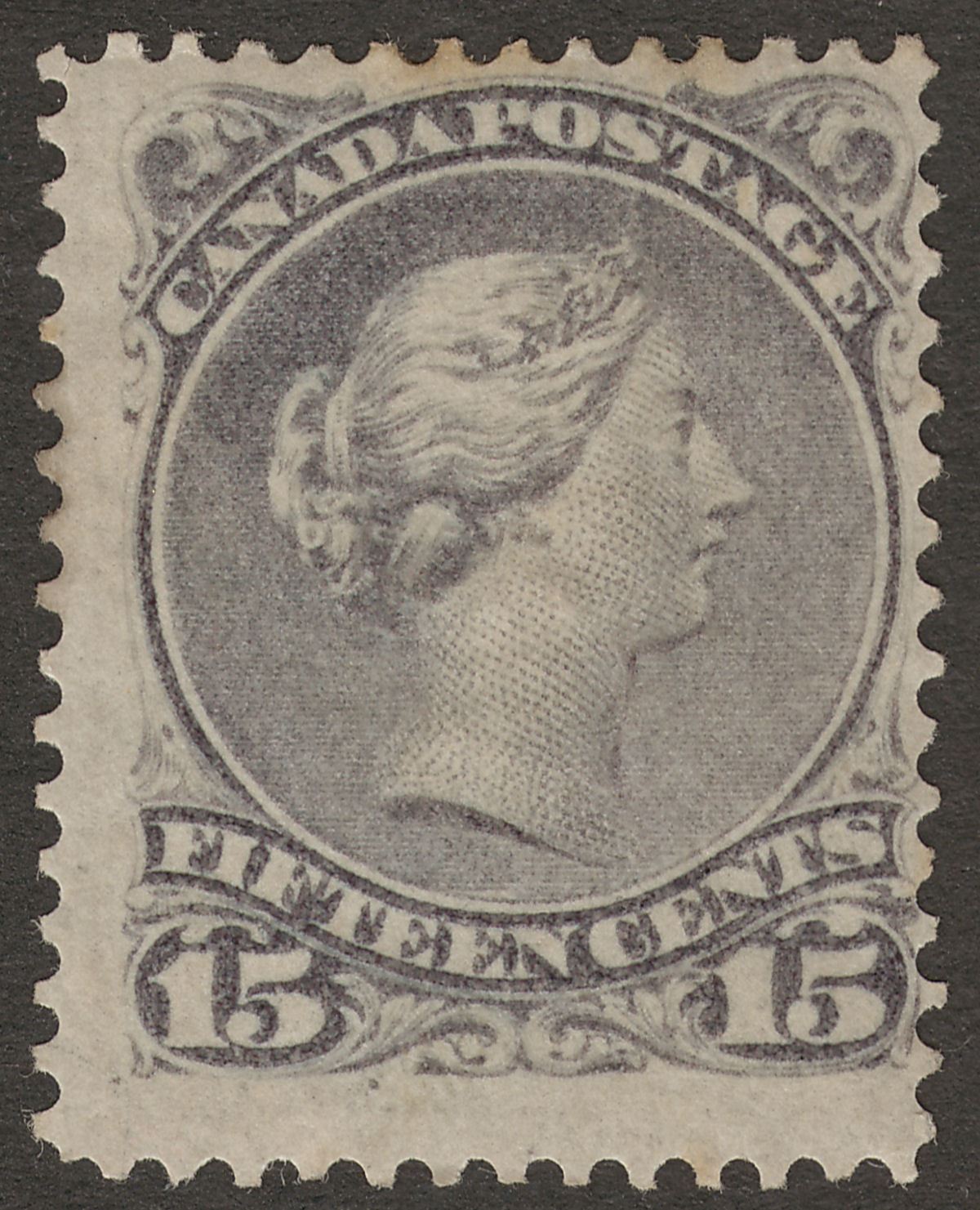 Canada 1890 QV Large Queen 15c Slate-Violet? perf 12 Mint SG71 cat £75 tones