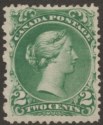 Click for more photos and details Canada 1868 QV Large Queen 2c Deep Green Unused SG57 cat £750 as mint