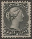 Click for more photos and details Canada 1873 QV Queen ½c Black perf 11½x12 Mint SG62 cat £110