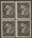 Click for more photos and details Canada 1882 QV Small Queen ½c Black Block of 4 Mint SG101 cat £88