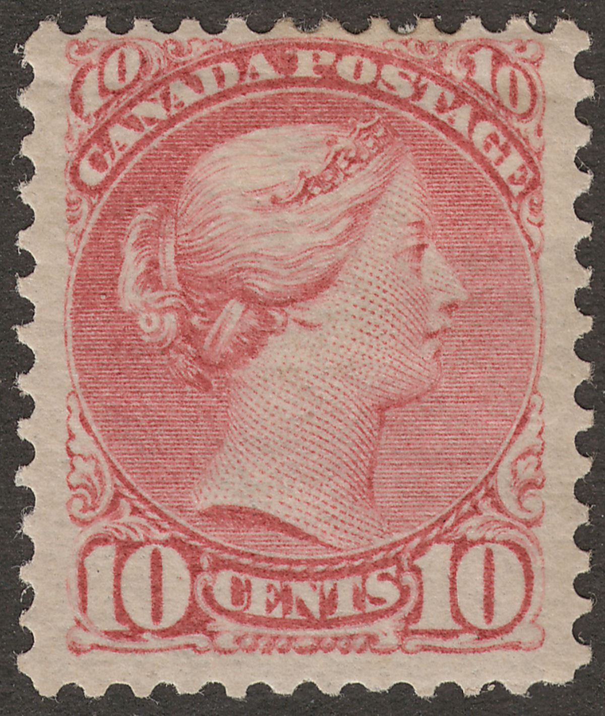 Canada 1889 QV Small Queen 10c Salmon-Pink Mint SG109 cat £325