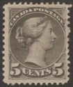 Click for more photos and details Canada 1889 QV Small Queen 5c Brownish Grey Mint SG106 cat £110