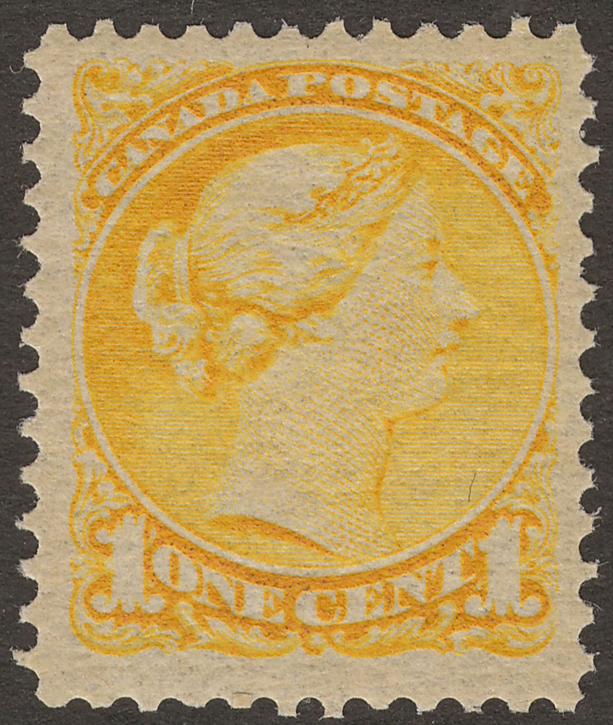 Canada 1878 QV Small Queen 1c Bright Yellow UM Mint SG75 cat £50 MNH