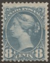 Click for more photos and details Canada 1893 QV Small Queen 8c Pale Bluish Grey Mint SG117 cat £180 tone spots