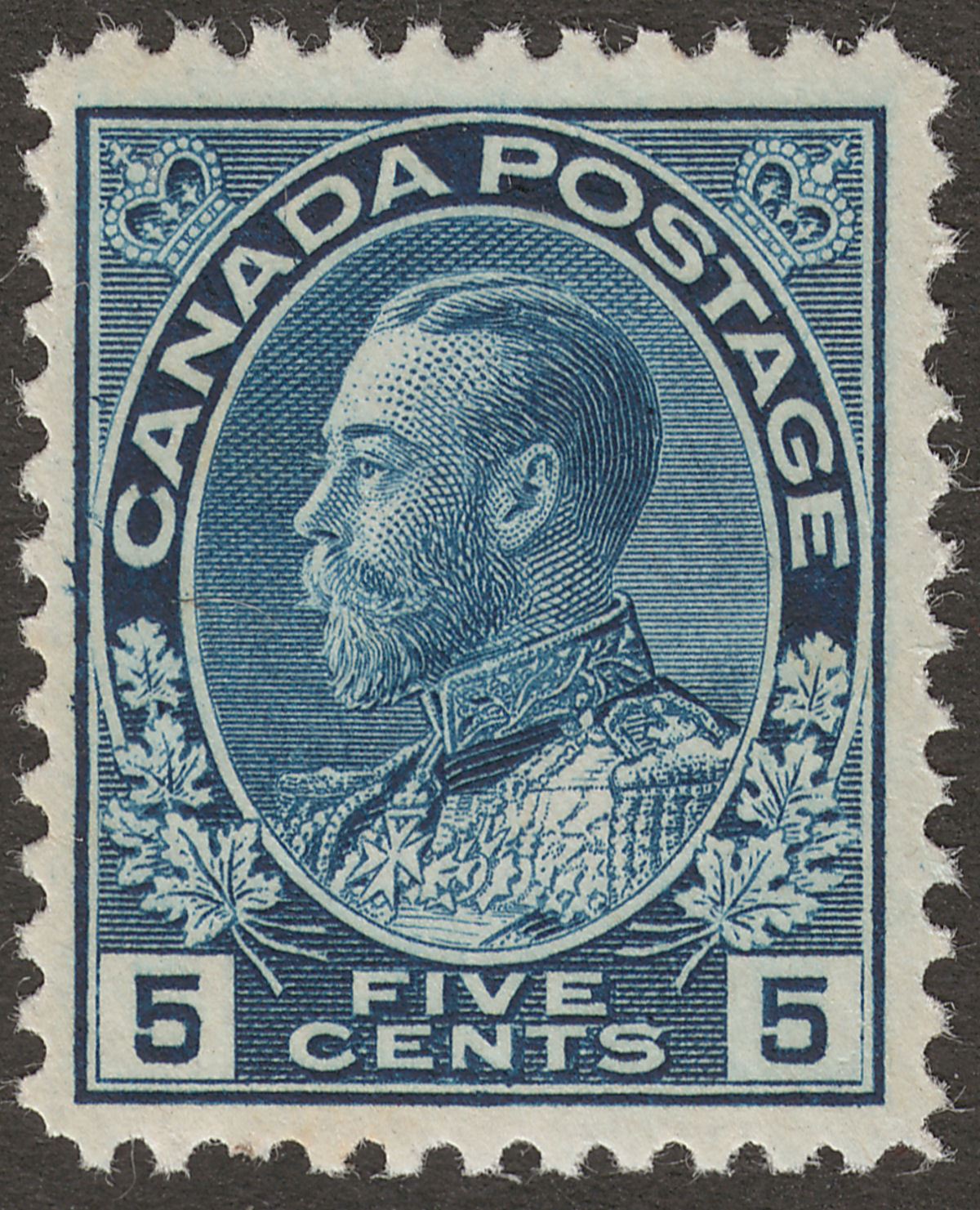 Canada 1912 King George V 5c Grey-Blue UM Mint SG206a cat £110 MNH