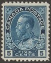 Click for more photos and details Canada 1912 King George V 5c Grey-Blue UM Mint SG206a cat £110 MNH