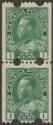 Click for more photos and details Canada 1918 KGV 1c Pair p12 x Imperf Large Holes Coil Pair Mint SG217a cat £80