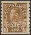 Click for more photos and details Canada 1916 KGV Tax 2c+1c Brown imperf x perf 8 Die I Mint SG241 cat £110