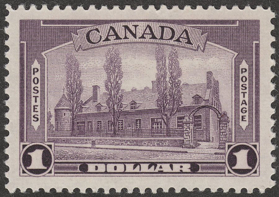 Canada 1938 KGVI Chateau $1 Violet Mint SG367