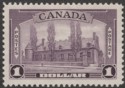 Canada 1938 KGVI Chateau $1 Violet Mint SG367
