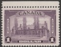 Canada 1938 KGVI Chateau $1 Aniline Violet Mint SG367var