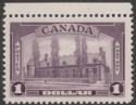 Click for more photos and details Canada 1938 KGVI Chateau $1 Aniline Violet Mint SG367var