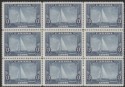 Click for more photos and details Canada 1935 KGV Silver Jubilee Royal Yacht 13c Blue Block of 9 Mint SG340