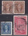 Canada 1937 KGVI Official OHMS 5 Hole Perfins 2c Pair, 5c, 10c Used cat £60