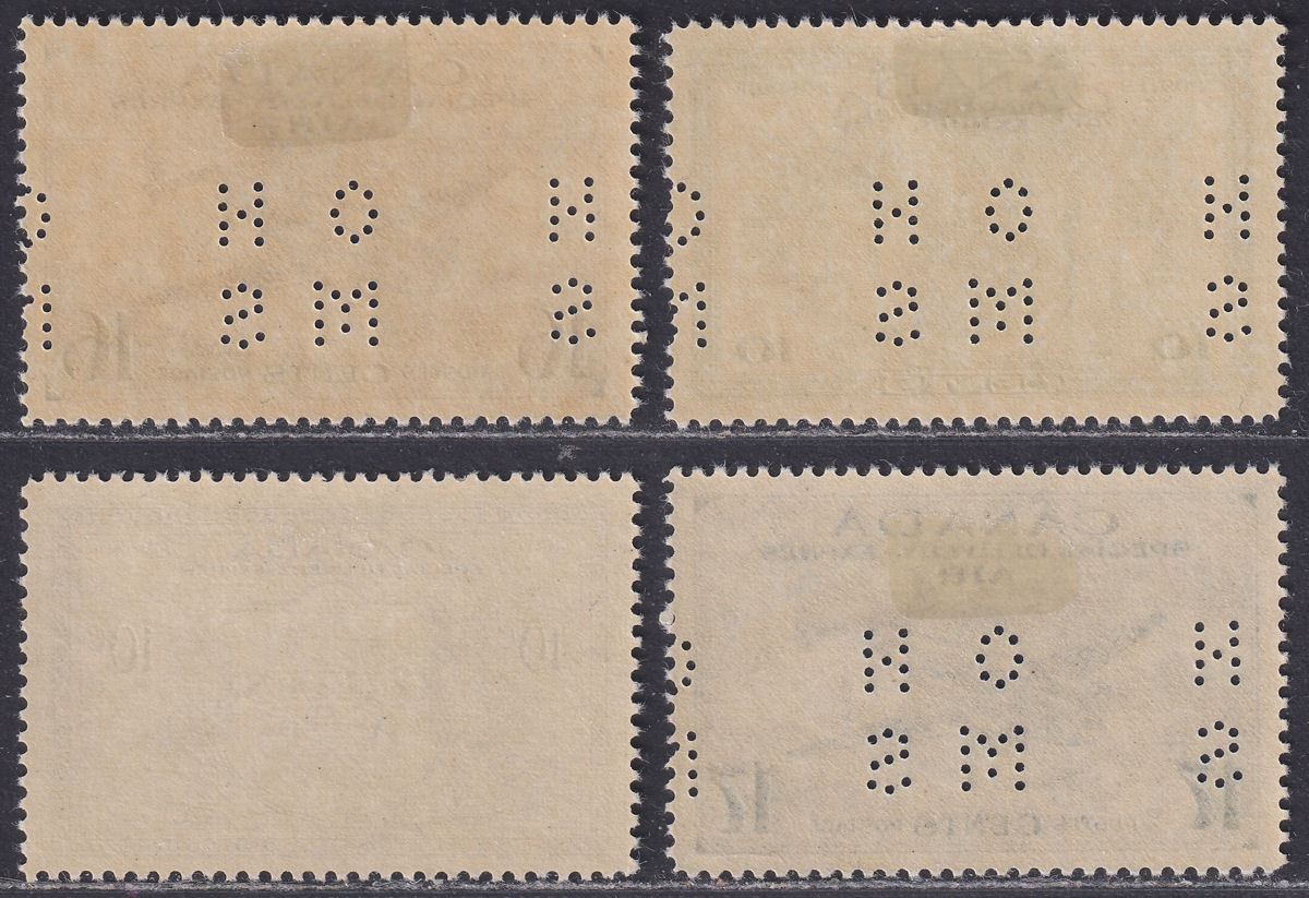 Canada 1942-50 KGVI Official OHMS Special Delivery Mint SG OS14-OS16 + OS20 c£78