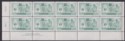 Canada 1961 QEII Official G Overprint 50c Imprint Block of 10 Mint SG O201a