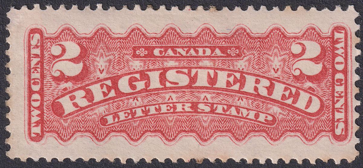 Canada 1888 Queen Victoria Registration 2c Rose-Carmine Mint SG R4 cat £180 flts