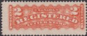 Canada 1876 Queen Victoria Registration 2c Orange Unused SG R1 cat £75