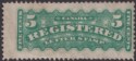Canada 1889 Queen Victoria Registration 5c Blue-Green Unused? SG R7 cat £110