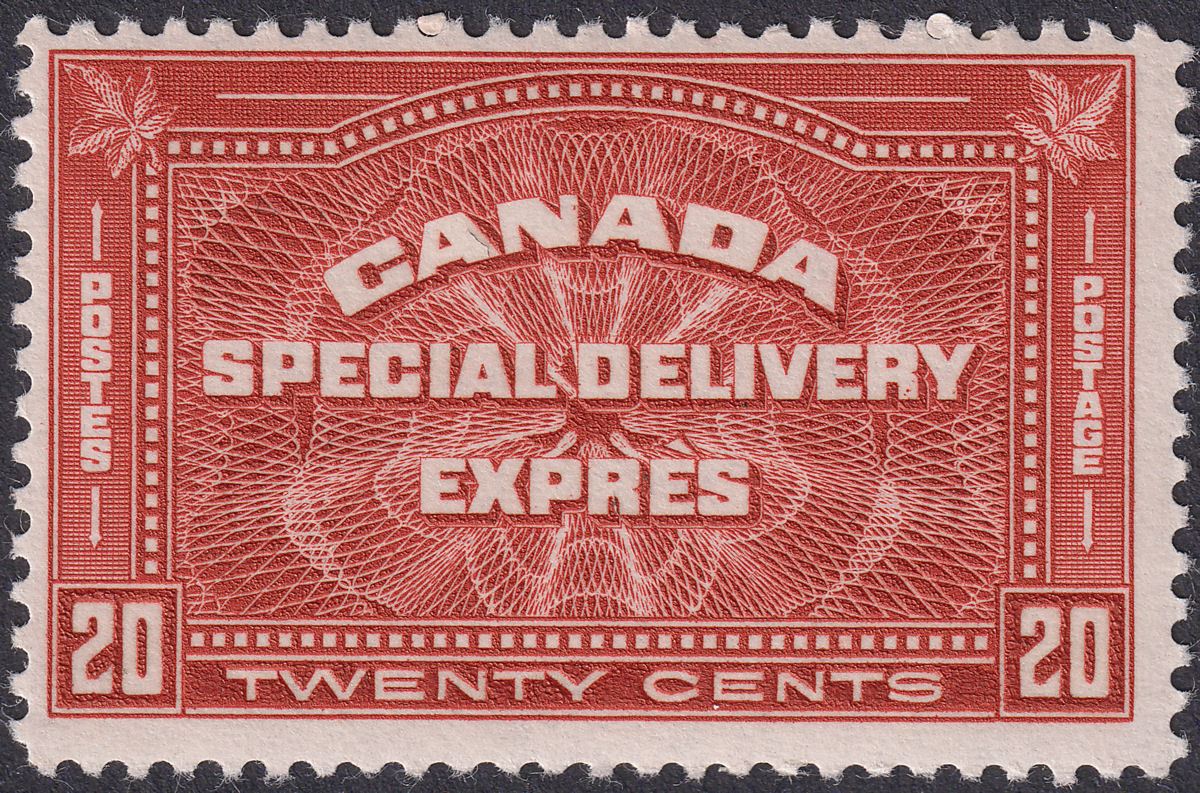 Canada 1930 KGV Special Delivery 20c Brown-Red Mint SG S6 cat £45