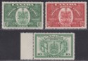 Canada 1938-42 KGV Special Delivery 10c, 20c, 10c Mint SG S9-S10 S12 cat £80