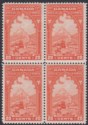 Canada 1927 KGV Special Delivery 20c Orange Block of 4 Mint SG S5 cat £100
