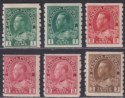 Click for more photos and details Canada 1912 KGV Imperf x Perf 8 Coil Selection Mint SG219-224 cat £190