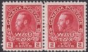 Click for more photos and details Canada 1915 KGV War Tax 2c Carmine-red Pair Mint SG229 cat £56