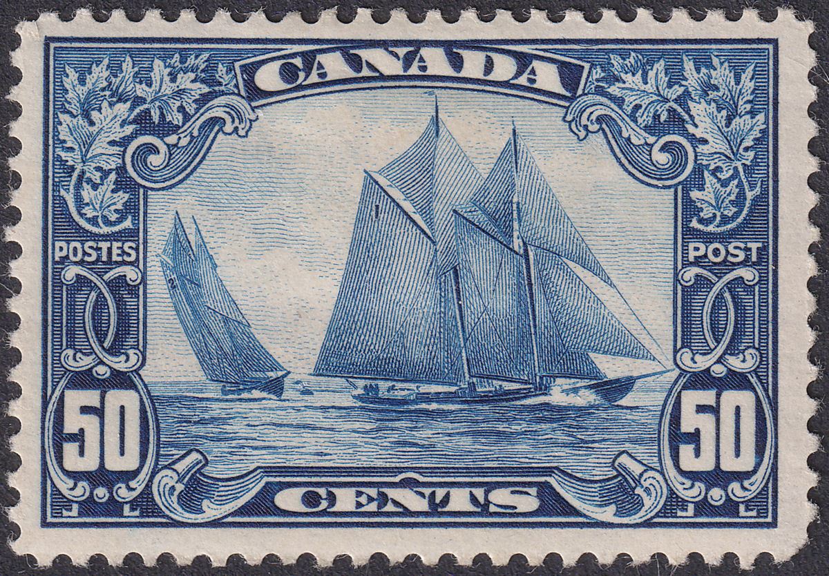Canada 1929 KGV Bluenose 50c Blue Mint SG284 cat £190