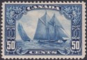 Click for more photos and details Canada 1929 KGV Bluenose 50c Blue Mint SG284 cat £190