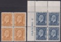 Canada 1932 King George V 4c Yellow-Brown, 5c Blue Blocks Mint SG322-323 c£250