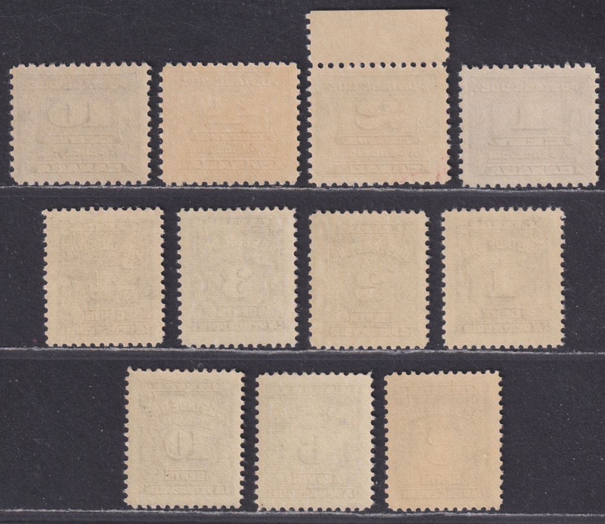 Canada 1933-65 King George V Postage Due Sets UM Mint SG D14-24 cat £82