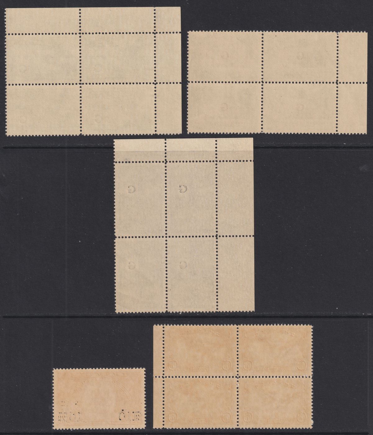 Canada 1952-53 KGVI Official G Overprint Block Set Mint SG O193-O195