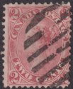 Click for more photos and details Canada Colony 1864 Queen Victoria 2c Rose-Red Used SG44 cat £225