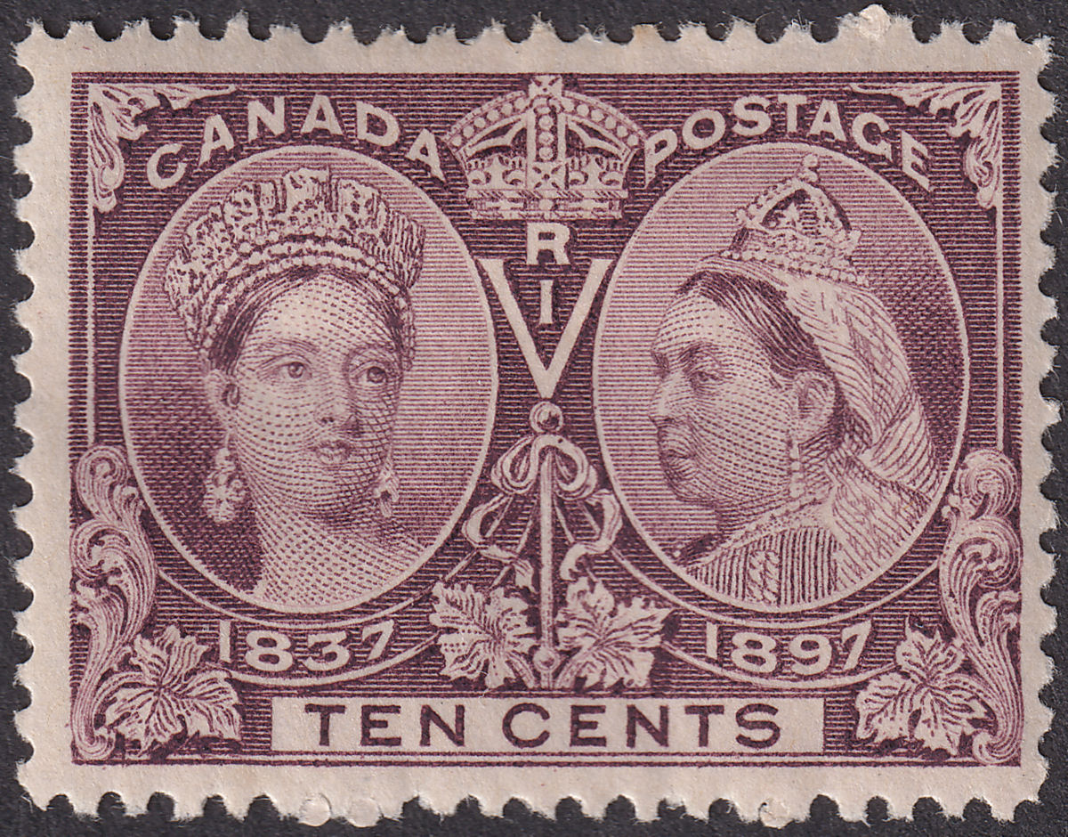 Canada 1897 QV Jubilee 10c Purple Mint SG131 cat £100