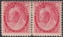 Click for more photos and details Canada 1900 Queen Victoria 2c Rose-Carmine Die 1b Pair Mint SG155b cat £160