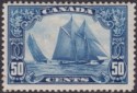 Click for more photos and details Canada 1929 KGV Bluenose 50c Blue Mint SG284 cat £190 with faults