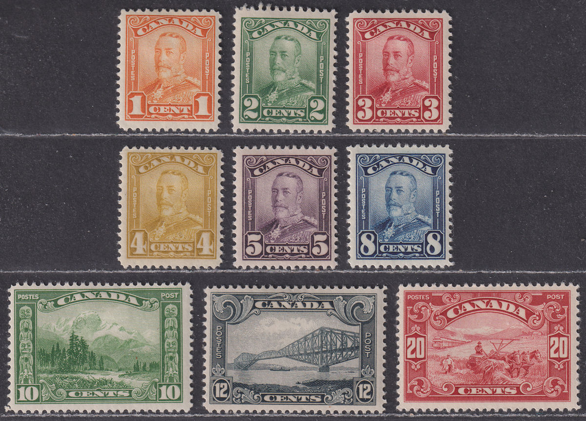 Canada 1928-29 King George V Set to 20c Mint SG275-283 cat £170