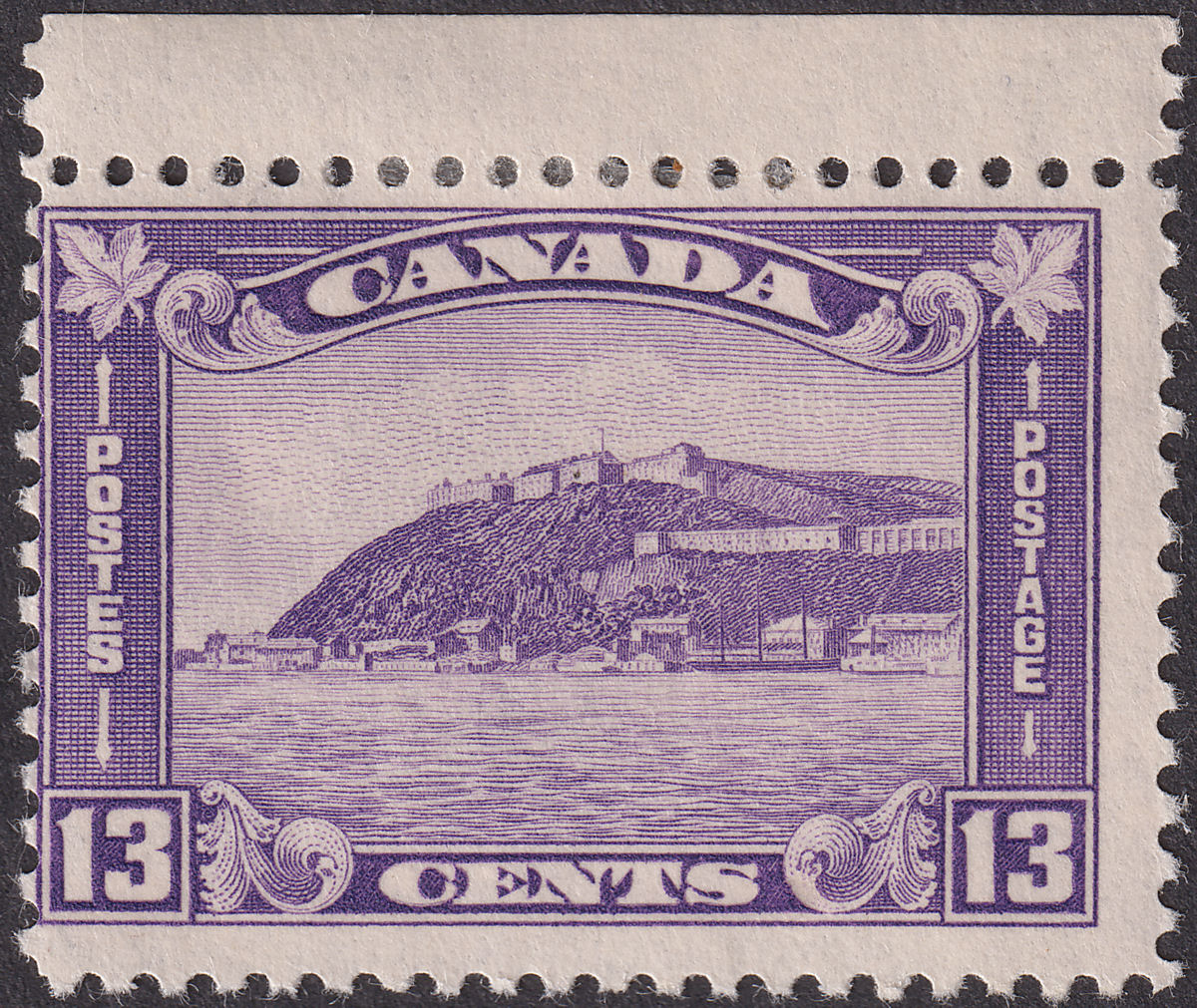 Canada 1932 King George V 13c Violet Mint SG325 cat £85 toned gum