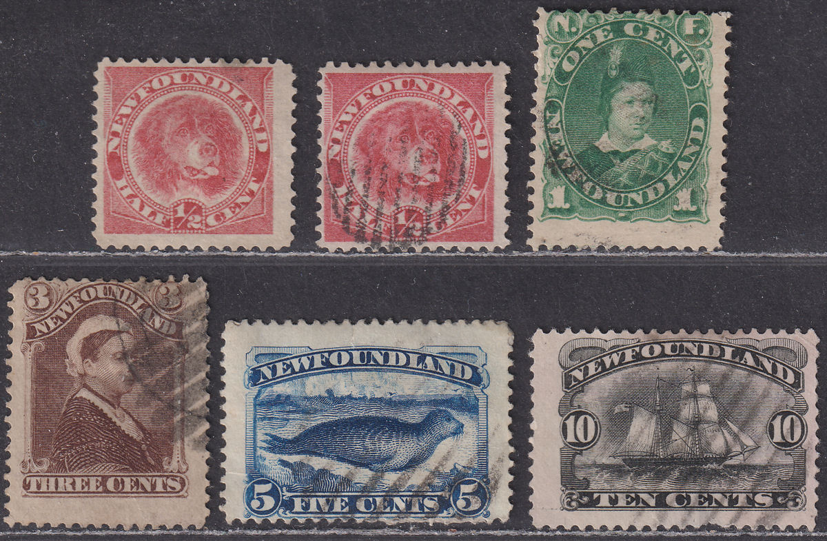 Newfoundland 1887 Queen Victoria Part Set to 10c Used cat £90 with faults