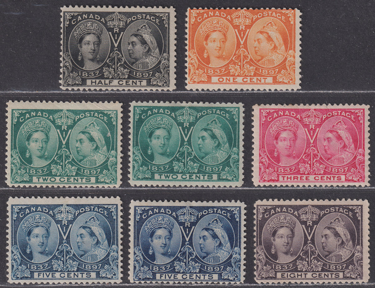 Canada 1897 QV Jubilee Part Set to 8c Mint