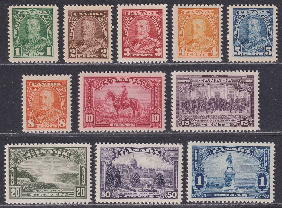 Canada 1935 King George V Set Mint SG341-351 cat £120