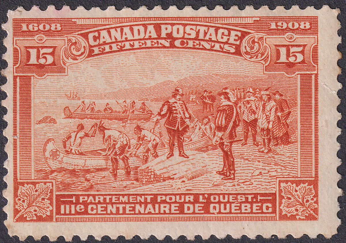 Canada 1908 KEVII Quebec Tercentenary 15c Brown-Orange Mint SG194 cat £130 FLTS