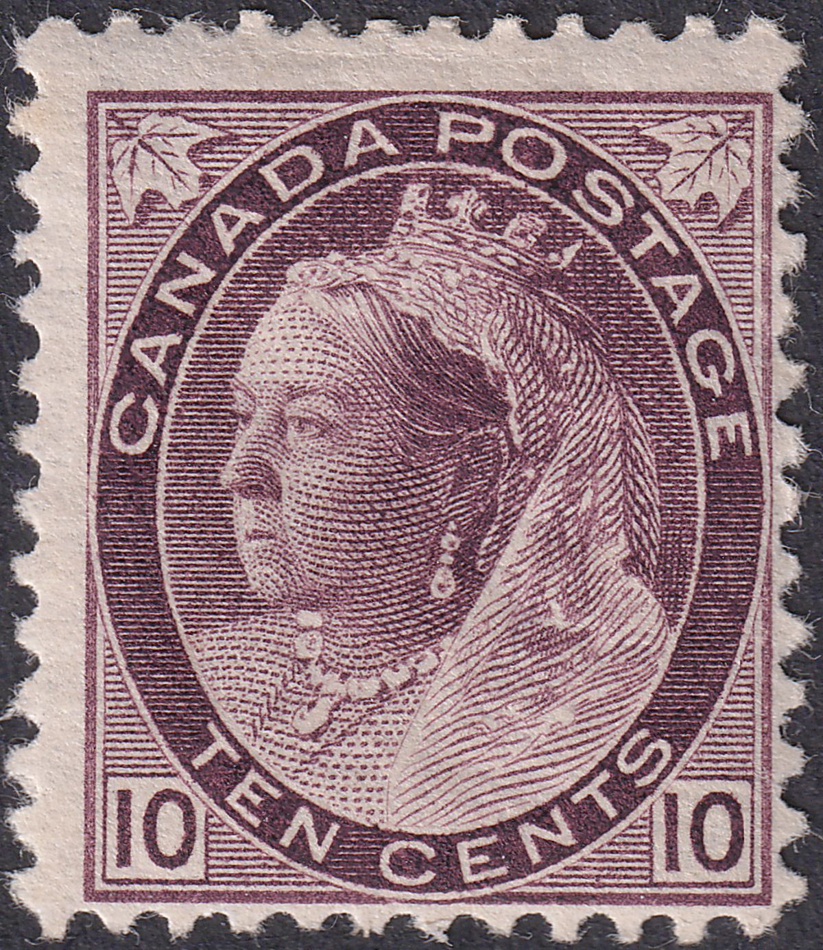 Canada 1898 Queen Victoria 10c Deep Brownish Purple Mint SG164 cat £170