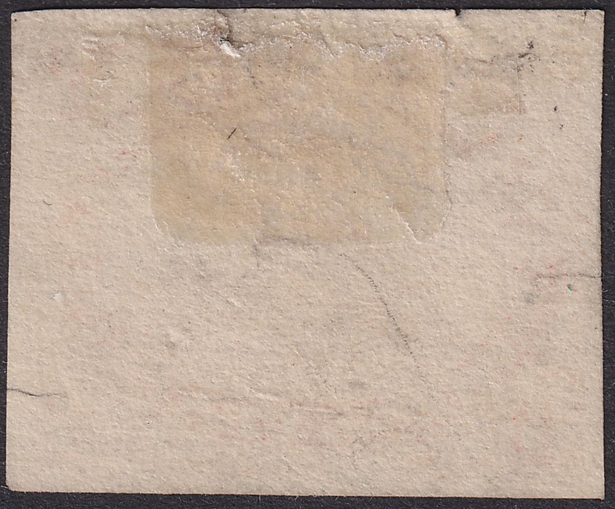 Canada Colony 1852 QV 3d Red Imperf Used SG5 cat £275 4 margins note pinhole