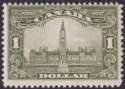Click for more photos and details Canada 1929 KGV Parliament $1 Olive-Green Mint SG285 cat £250