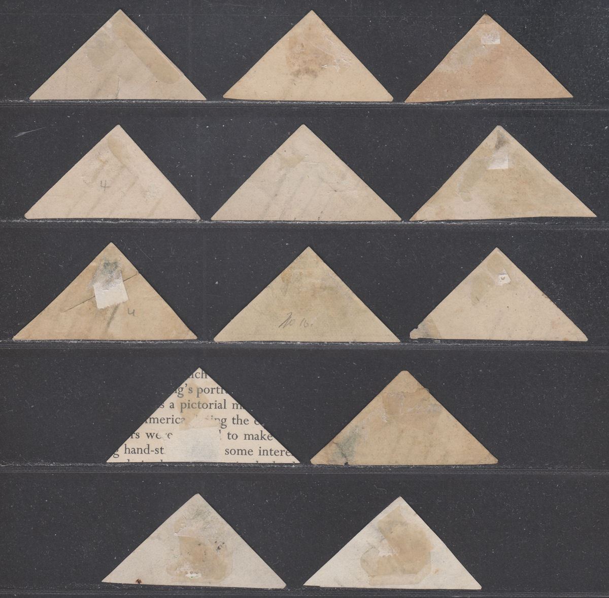 Cape of Good Hope QV Triangle Forgery Selection to 1sh "Used"