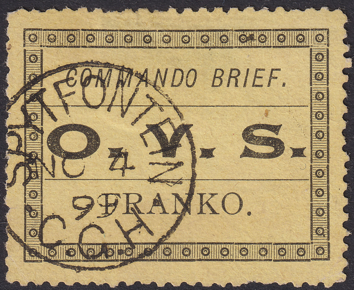 Orange Free State 1899 QV Commando Brief Military Frank SPYTFONTEIN SG M1 cat£80