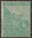 Click for more photos and details Cape of Good Hope 1864 QV Hope 1sh Green wmk CC Mint SG26a cat £250